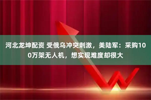 河北龙坤配资 受俄乌冲突刺激，美陆军：采购100万架无人机，想实现难度却很大